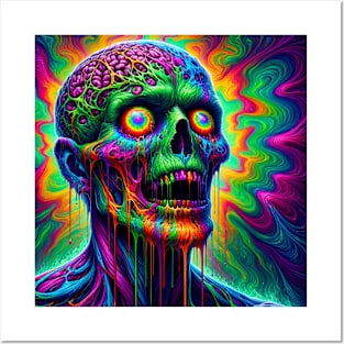 psychedelic zombie Posters and Art